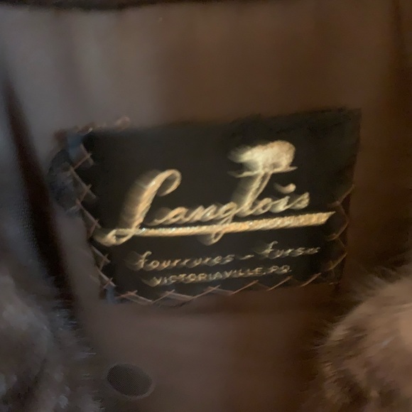 Langlois genuine fur long coat Furs Teddy Jacket old money - Picture 3 of 4